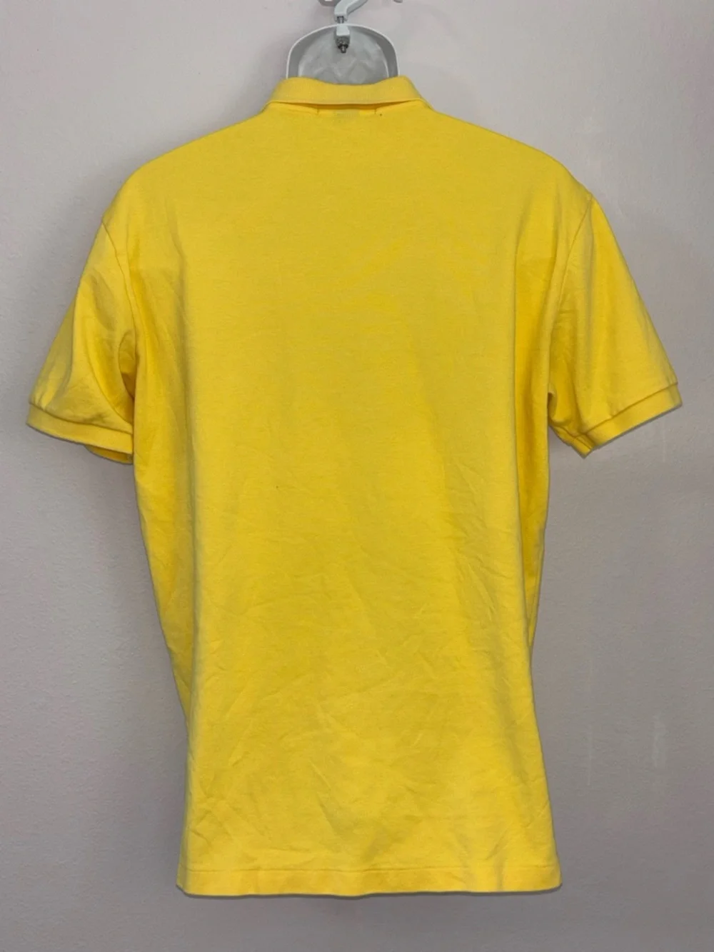 POLO RALPH LAUREN Bright Yellow Short Sleeve 100% Cotton Polo Shirt Size M